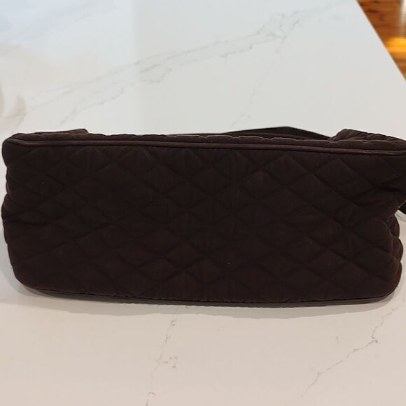 Vera Bradley Boston Expresso Brown Quilted Satchel/Crossbody Bag - Picture 5 of 10